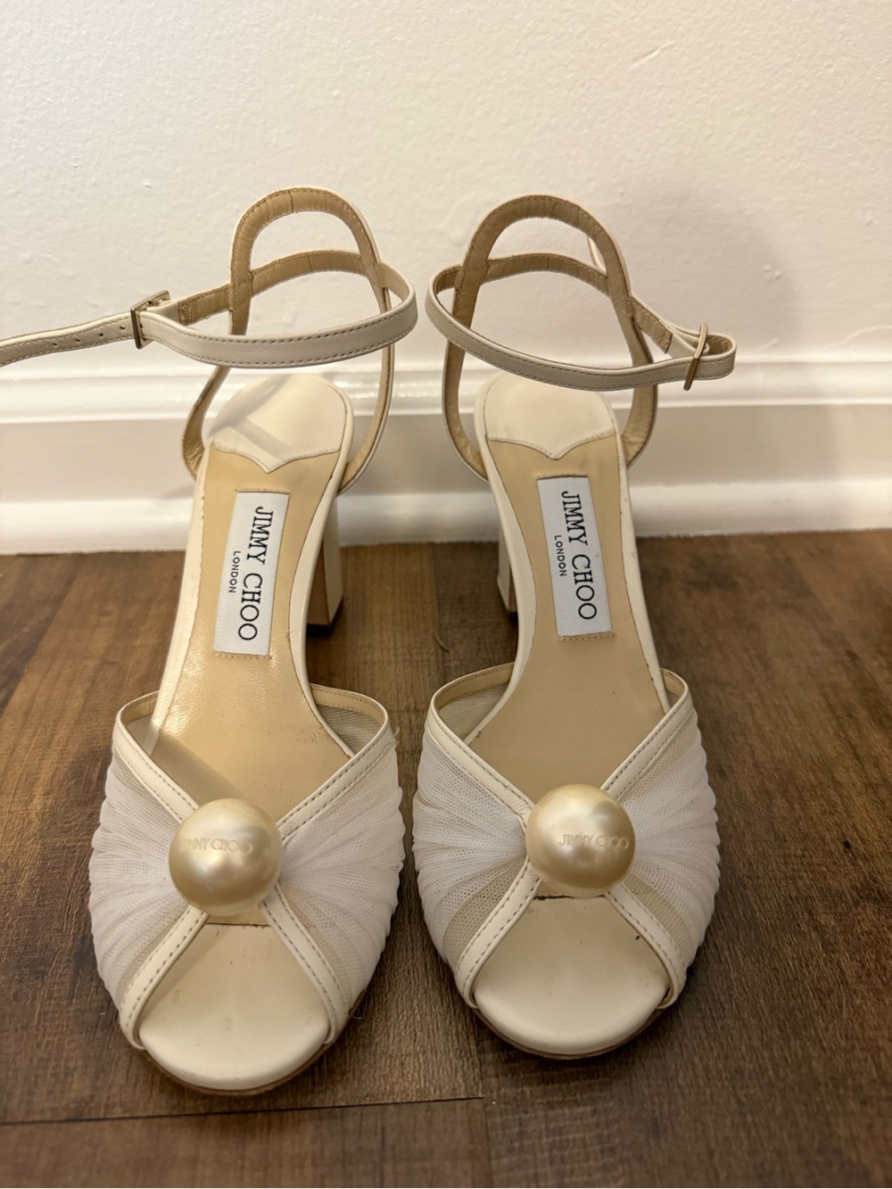 Jimmy Choo Sacaria 85 High Block Heel Sandals Size 7.5